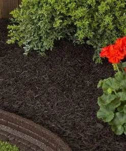 Rubberific Rubberific premium shredded rubber mulch 0.8-cu ft Dark Brown Rubber Mulch -Cheap Landscaping Store 03340158 scaled