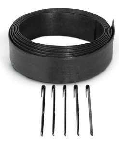 Suncast Dig-In 20 ft. Flexscape Black Edging 20-ft Black Plastic Landscape Edging Roll