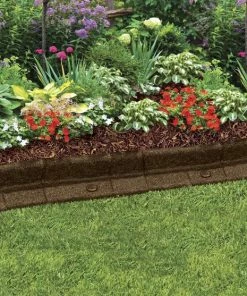 Rubberific 4-ft Brown Rubber Landscape Edging Section -Cheap Landscaping Store 11890703