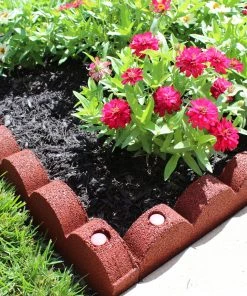 Rubberific 4-ft Red Rubber Landscape Edging Section -Cheap Landscaping Store 11900651 scaled
