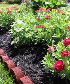 Rubberific 4-ft Red Rubber Landscape Edging Section -Cheap Landscaping Store 11900652 scaled