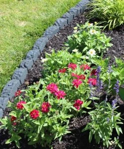 Rubberific 4-ft Gray Rubber Landscape Edging Section -Cheap Landscaping Store 15926914