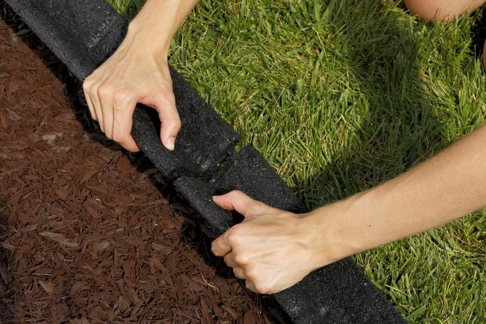 Rubberific 4-ft Black Rubber Landscape Edging Section 8 Rubberific 4-ft Black Rubber Landscape Edging Section - Image 8
