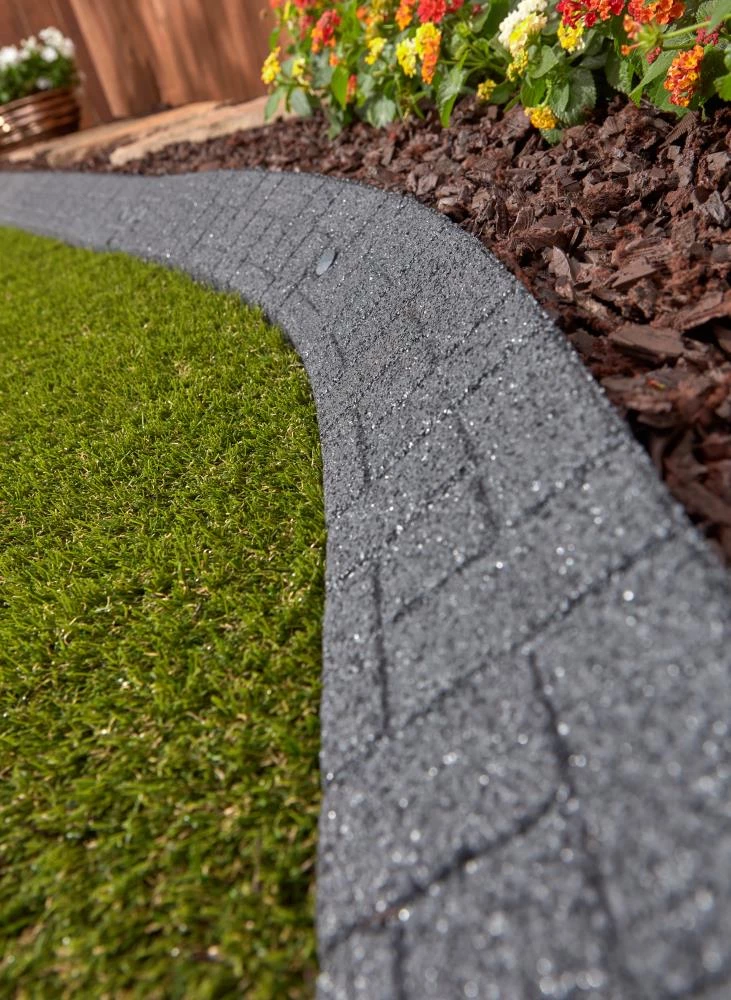 Rubberific 4-ft Gray Rubber Landscape Edging Section 8 Rubberific 4-ft Gray Rubber Landscape Edging Section - Image 8