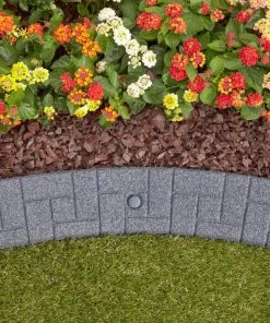 Rubberific 4-ft Gray Rubber Landscape Edging Section 14 Rubberific 4-ft Gray Rubber Landscape Edging Section -Cheap Landscaping Store 16707659