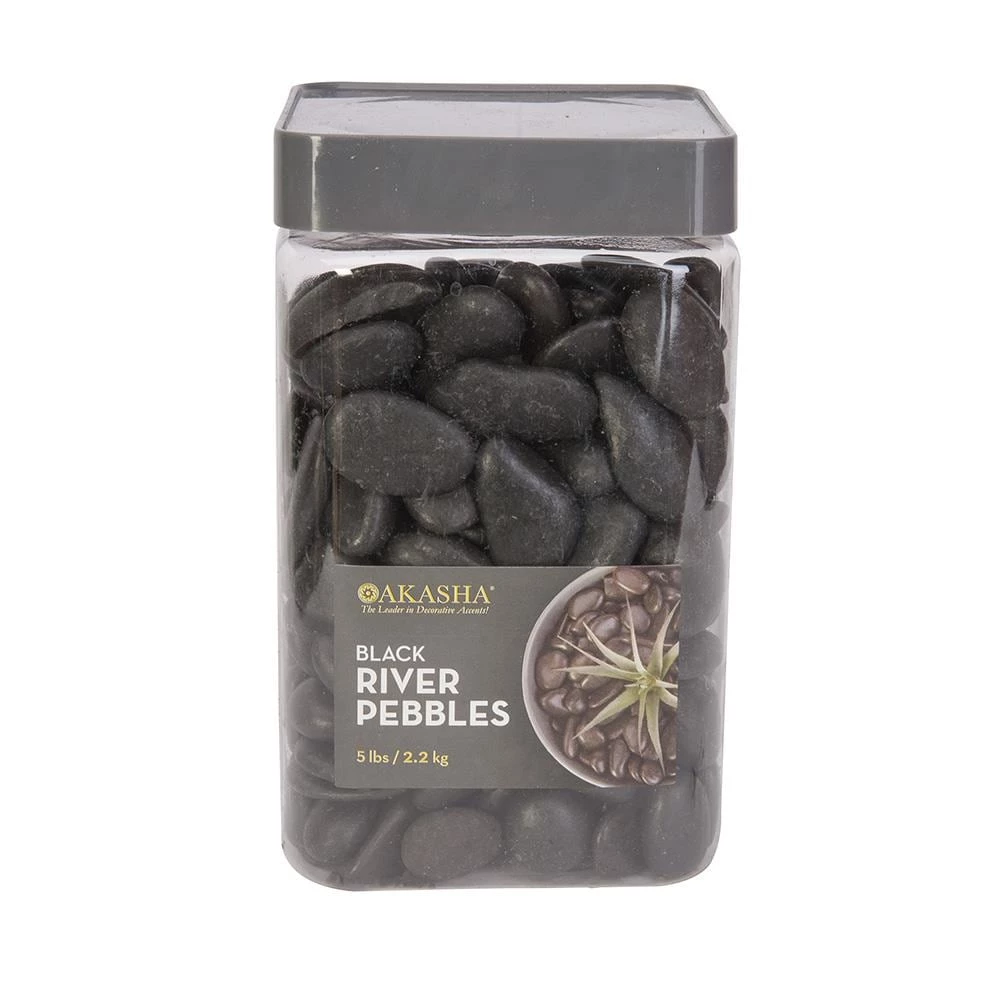 AKASHA Landscaping Rock 5-lb Black Indoor Decorative Rock 1 AKASHA Landscaping Rock 5-lb Black Indoor Decorative Rock