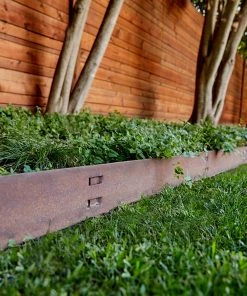 COL-MET 4-ft Brown Powder Coat Steel Landscape Edging Section -Cheap Landscaping Store 17762762