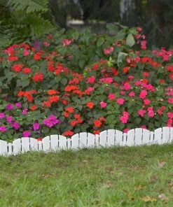 EasyFlex 8-Pack 10-ft White Plastic Landscape Edging Bundle -Cheap Landscaping Store 40457083