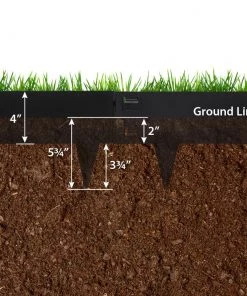 IRONRIDGE 5-Pack Black Landscape edging section -Cheap Landscaping Store 42352142