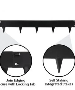 IRONRIDGE 5-Pack Black Landscape edging section -Cheap Landscaping Store 42352146