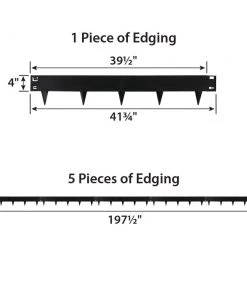 IRONRIDGE 5-Pack Black Landscape edging section -Cheap Landscaping Store 42352147