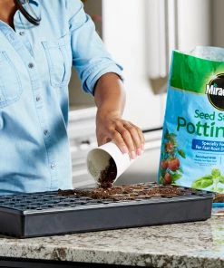 Miracle-Gro Soil & Soil Amendments Seed Starting Potting Mix 2-Pack 8-Quart Potting Soil Mix -Cheap Landscaping Store 44003951